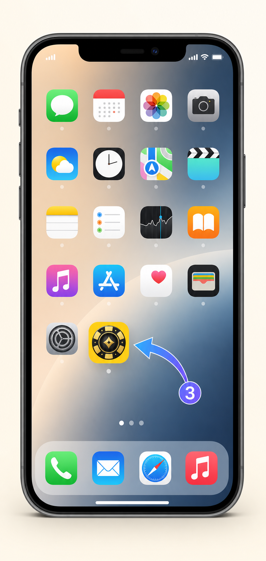 Пример иконки OnlineIgry на домашнем экране iPhone